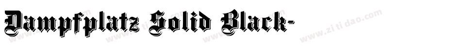 Dampfplatz Solid Black字体转换
